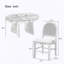 Ensemble de table de salle à manger 5 pièces pour 5 personnes, ensemble de table de salle à manger extensible rétro avec 4 chaises rembourrées-1848539528