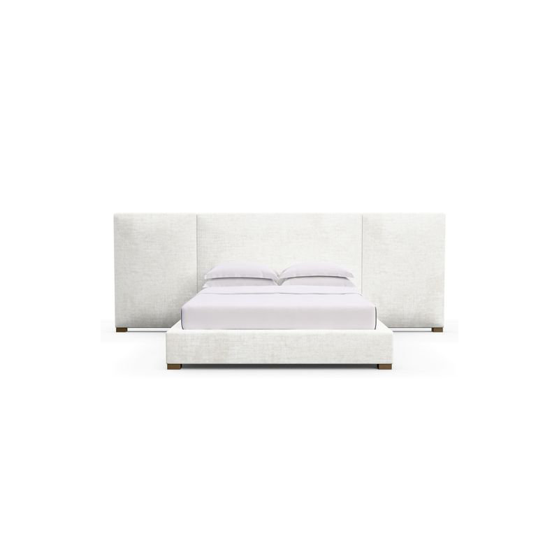 Prospect Upholstered Bed, Queen, Crushed Velvet Graphite, Weathered