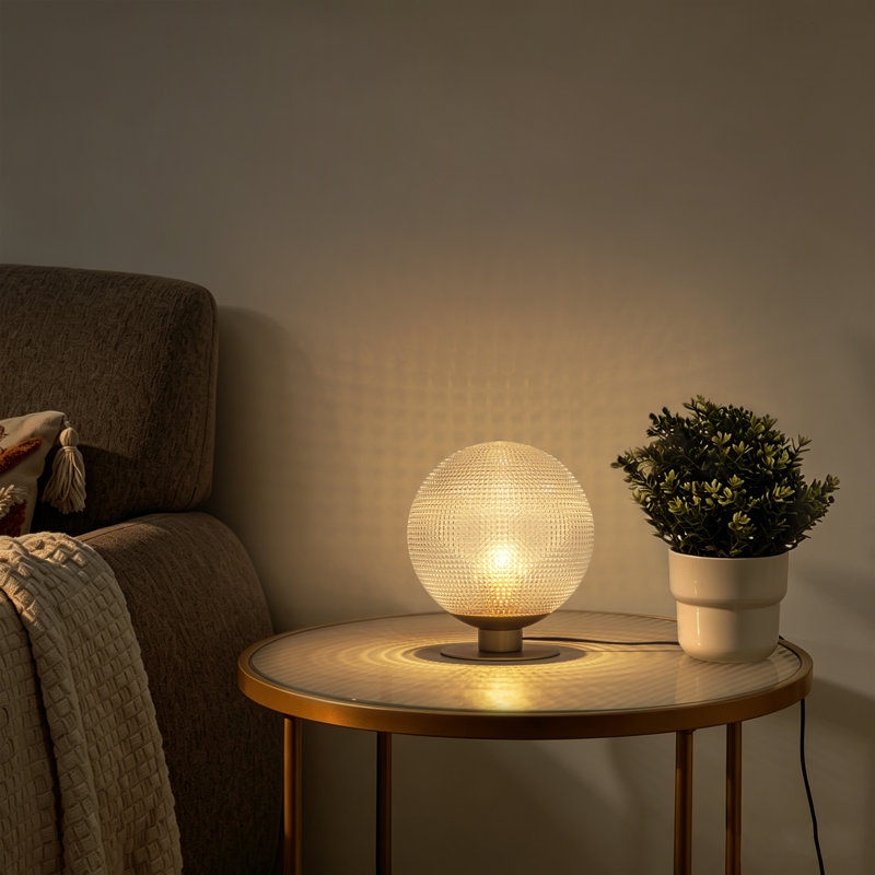 1 - Light Glass Globe Table Lamps