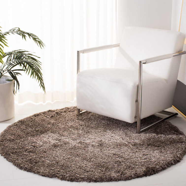 Tapis performance à poil long touffeté à la main de couleur unie Cimah