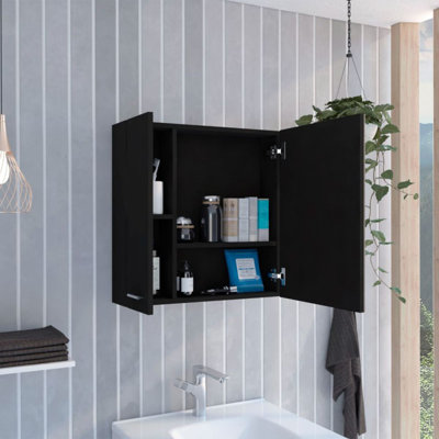 4-Shelf Bathroom Medicine Cabinet With Mirror