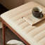 Banc simple en cuir de noyer avec revêtement souple