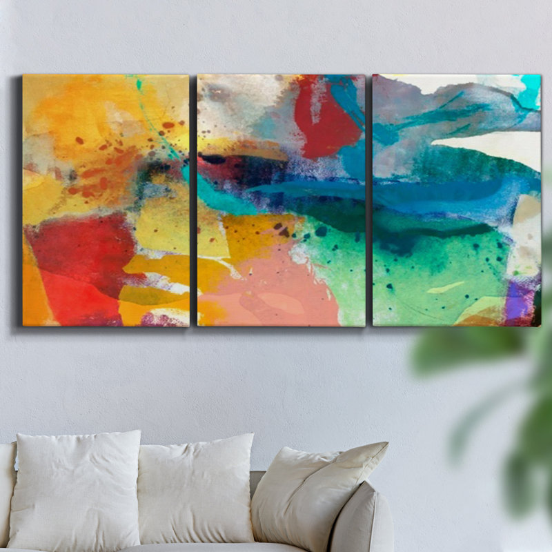 " Interpretations I " 3 - Pieces, 60" H x 120" W x 2" D