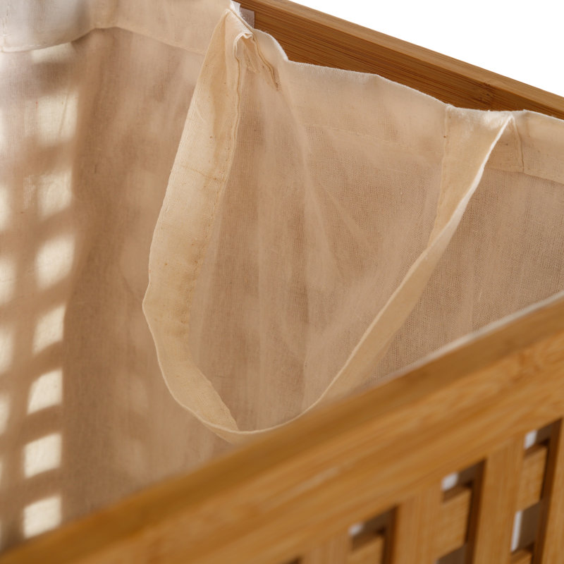 Bamboo Cabinet Laundry Hamper