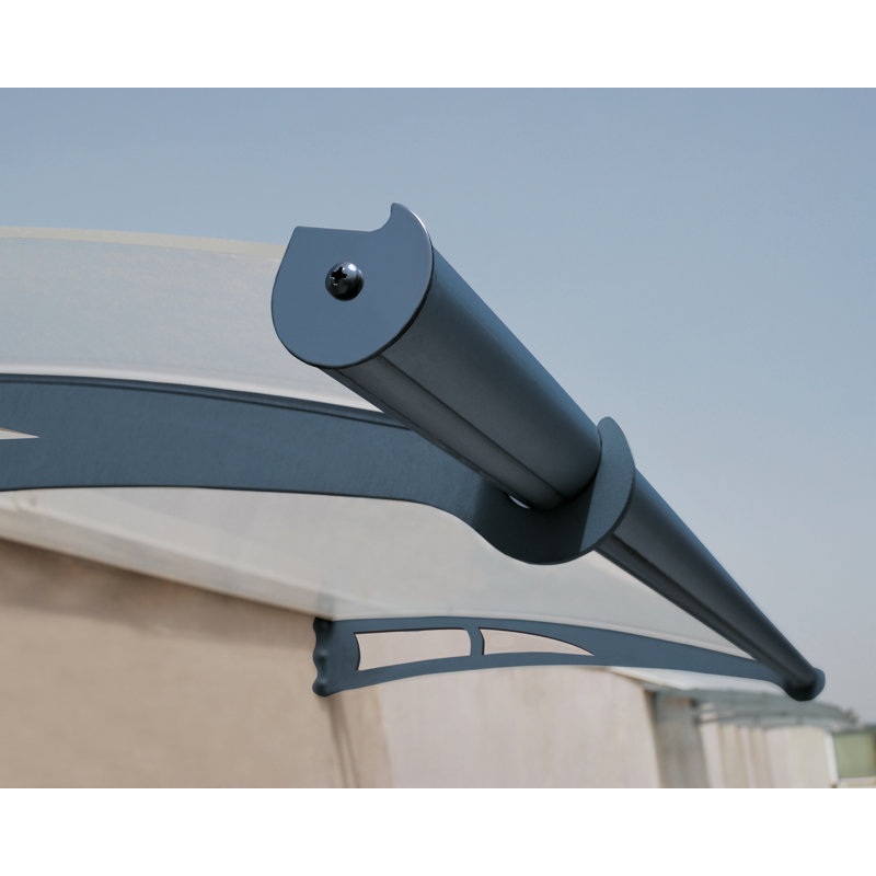 Palram - Canopia Aquila 14 ft. W x 3' 1/4" D Convex Door Awning, Clear