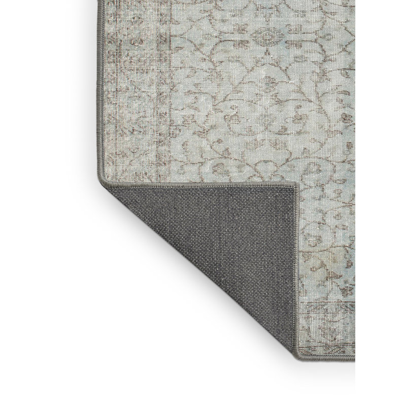 Tapis contemporain gris ardoise, Rectangle 4 pi x 6 pi