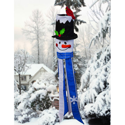 Windsock en nylon de sculptation bonhomme de neige