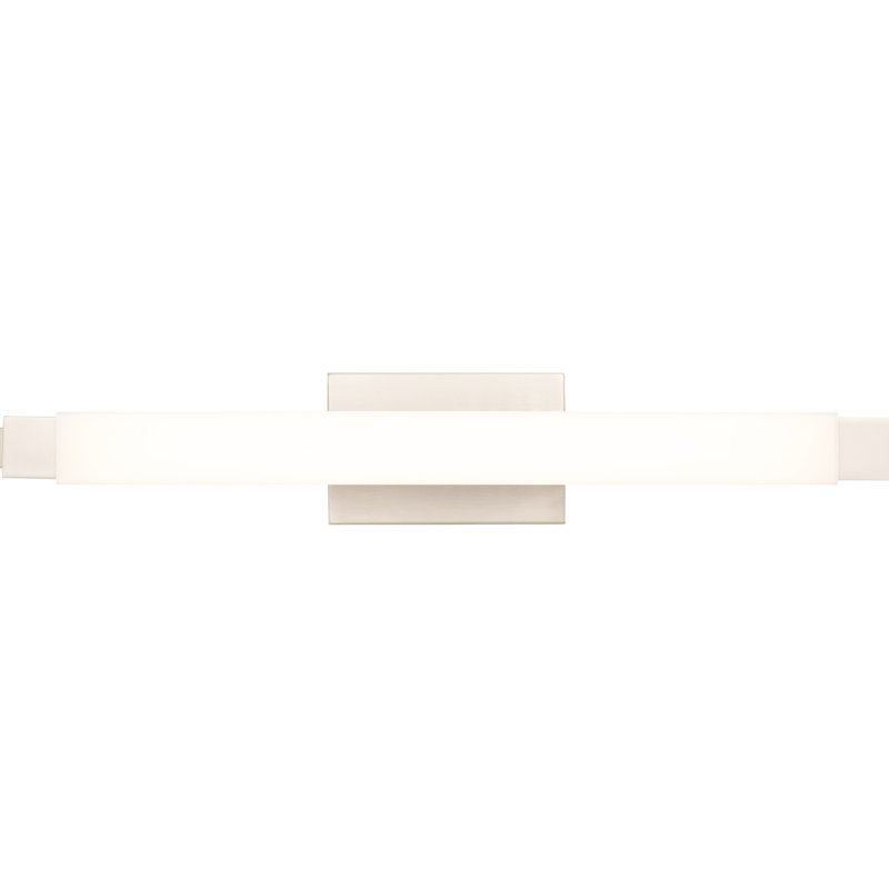 26-Inches Brushed Nickel Led Bathroom Vanity , High-Performance Energy-Smart Led, 1830 Lumens 21W, Dual Mount Vertical Horizontal, 3 Color Temperature 3000K 4000K 5000K, Dimmable, Simple