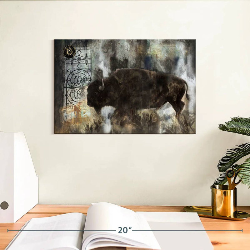 Brampt Wandering Buffalo, 8" H x 12" W