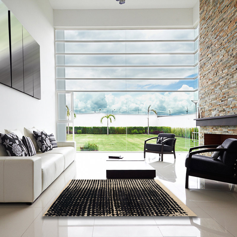 Tapis abstrait moderne 4904, Carré 8 pi