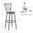 Basche Swivel Adjustable Height Bar Stool
