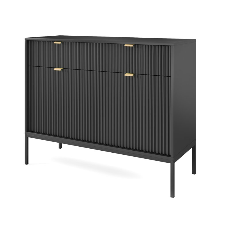 Sipes 104cm Sideboard, Black Matt