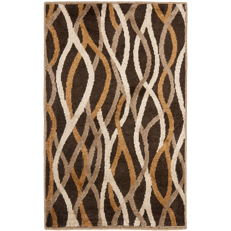 Tapis à motif abstrait Solei Kashmir, Rectangle 3 pi x 5 pi