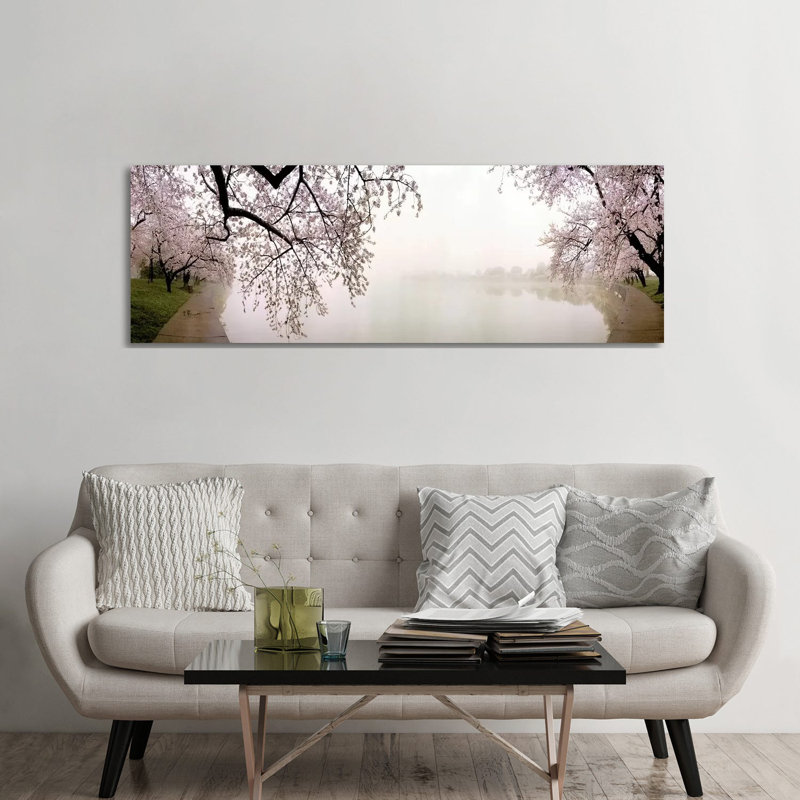 «Cherry Blossoms at the Lakeside, Washington, DC», reproduction de photo sur toile, H 24 po x l 72 po x p 1,5 po