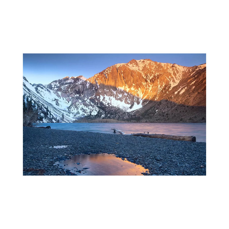Laurel Mountain Dusted With Snow Overlooking Convict Lake, Sierra Nevada, California by Tim Fitzharris - Wrapped Canvas Print