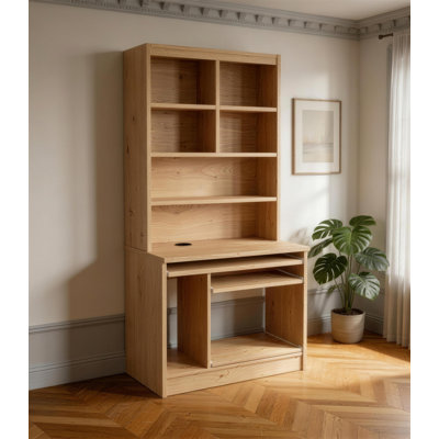 Fernande 85Cm W Rectangle Computer Desk with Hutch