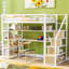 Lit mezzanine simple en métal avec escalier-1829096649