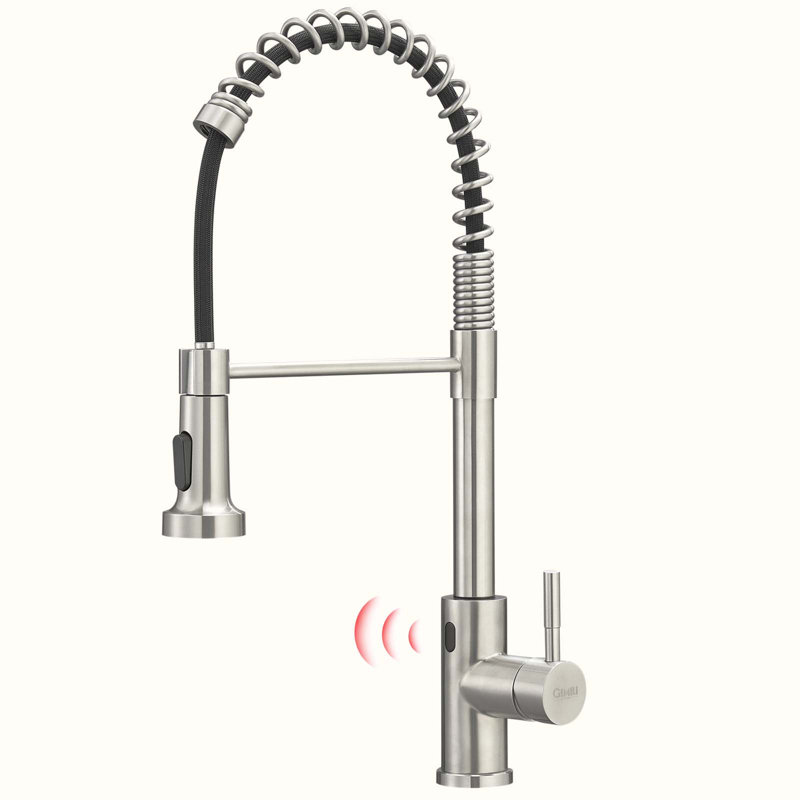 HOOSENG Pull Down Touchless Kitchen Faucet, Brushed Nickel