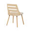 Chaise d'appoint Mid-Century moderne en bois massif