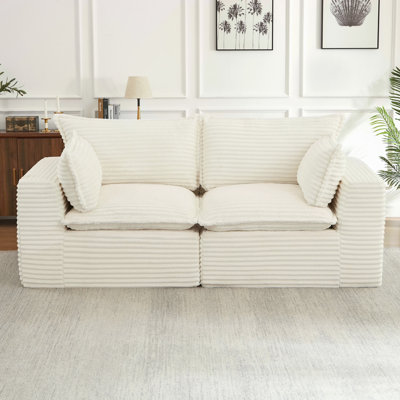 Loveseat Sofa, Cloud Boneless Couches For Living Room, Modern Modular Sectional Sofa, Oversized