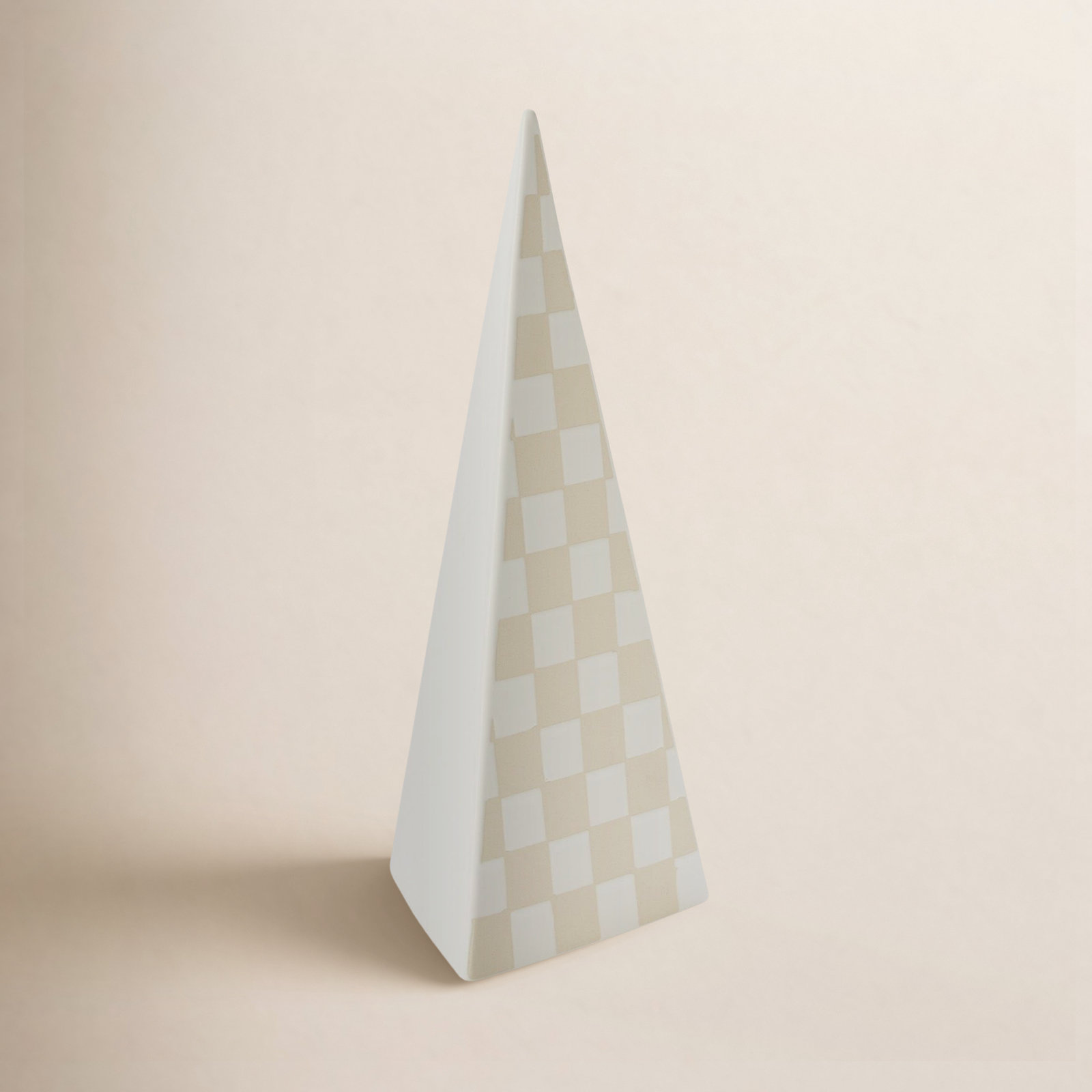 Checkered Tree Holiday Accent, 11" H x 5.75" W x 5.75" D
