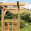 Hinsdale 210cm W x 72cm D Solid Wood Arbour in Natural