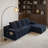 Compressed L-shaped Sectional Sofa With Side Pockets,wireless Charging Device,Two Usb Charging Ports,One Cup Holder,Bluetooth Speaker,reversible Lounge Chaise,Chenille Material,black