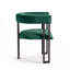 Fauteuil de salle à manger moderne en velours courbé-1686614461