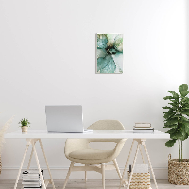 Art moderne sur toile botanique moderne par Emma Catherine Debs, H 15 po x l 10 po x P 0,5 po, Bois