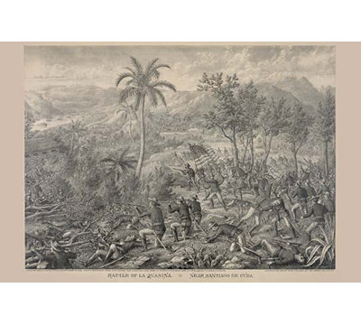 " Battle Of La Quasina. Near Santiago De Cuba "