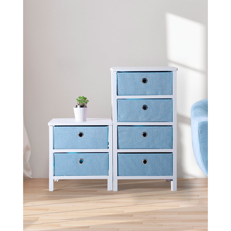 41 cm W Chest of 4 Drawers, Blue