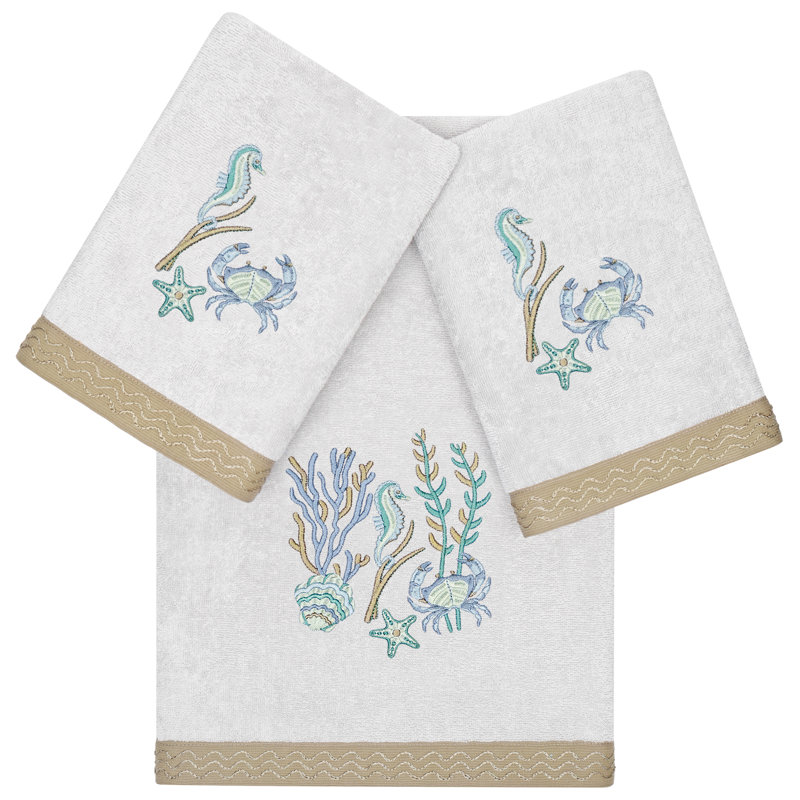 Ensemble de serviettes 100% coton Aaron, Argent