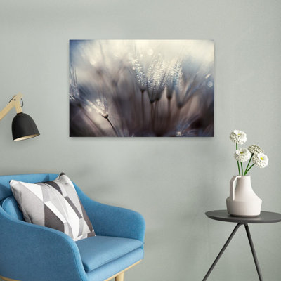 Art contemporain abstrait délicat pissenlit fleuri
