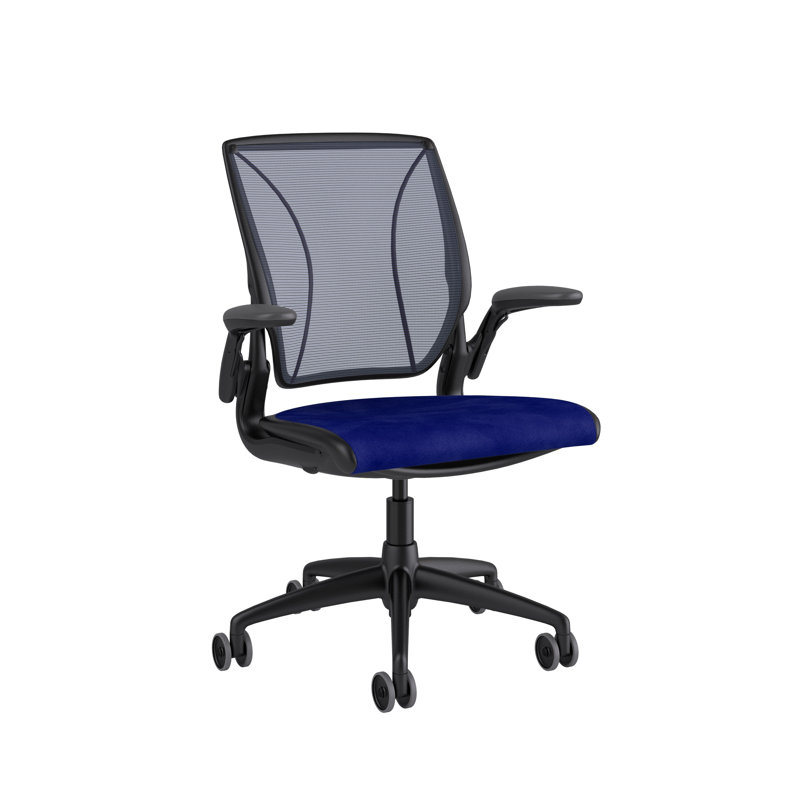 Mesh Task Chair, Black, Monofilament Stripe/Atlantic, Lotus/Black