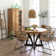 Rustic Modern Round Pine Wood Dining Table