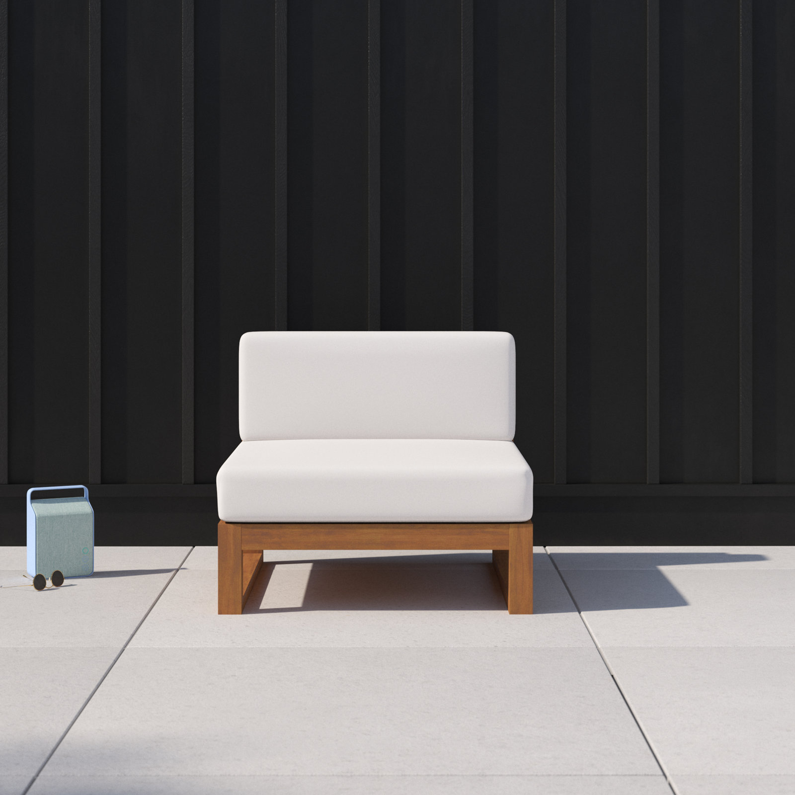 Upland Teak Wood Armless Patio Chair