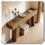 Table de style champêtre avec rangement polyvalent