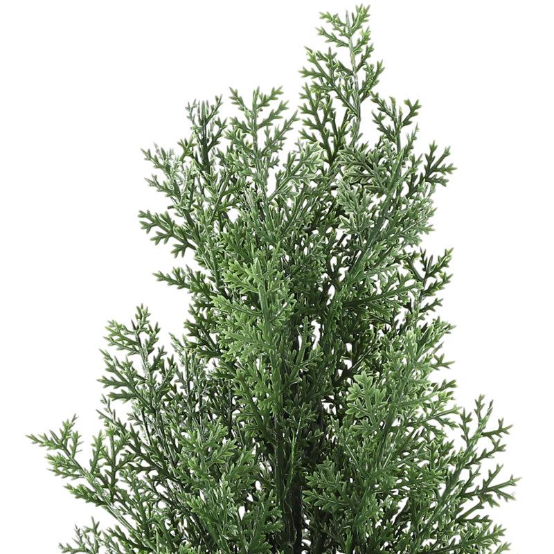 2Pcs Artificial Topiary Tree, Artificial Cedar Topiary Trees, 60" H x 6.1" W x 6.1" D