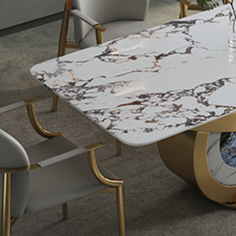 Creative Rock Plate Dining Table Dining Table, 29.5"H x 94.4"L x 35.4"W