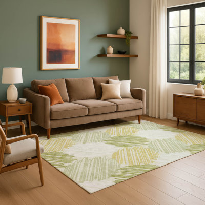 Premium Machine Washable Lonon AMF1942 Geometric Rug