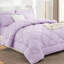 Ensemble d'édredon 5 pièces en microfibre, lit toutes saisons dans un sac - mauve clair, simple-2105057059-2147119824