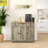 Farmhouse Cabinet with 3 Drawers, Doors and Adjustable-645820337