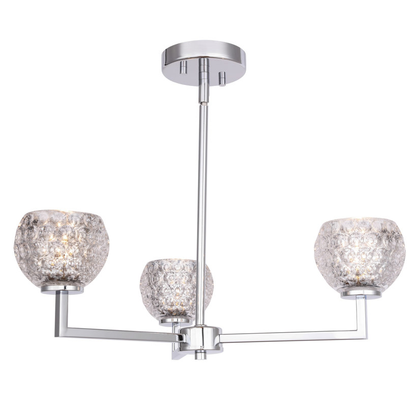 Lustre classique/traditionnel ombré 3 lumières Herr, Mercure, Halogène