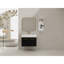 Meuble-lavabo mural de 30 po avec lavabo et support de rangement, lavabo en résine à rebords épais, ensemble KD-1172748687