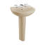 Supreme® Vitreous China U-Shaped Pedestal Bathroom Sink with Overflow-932934891-932934895