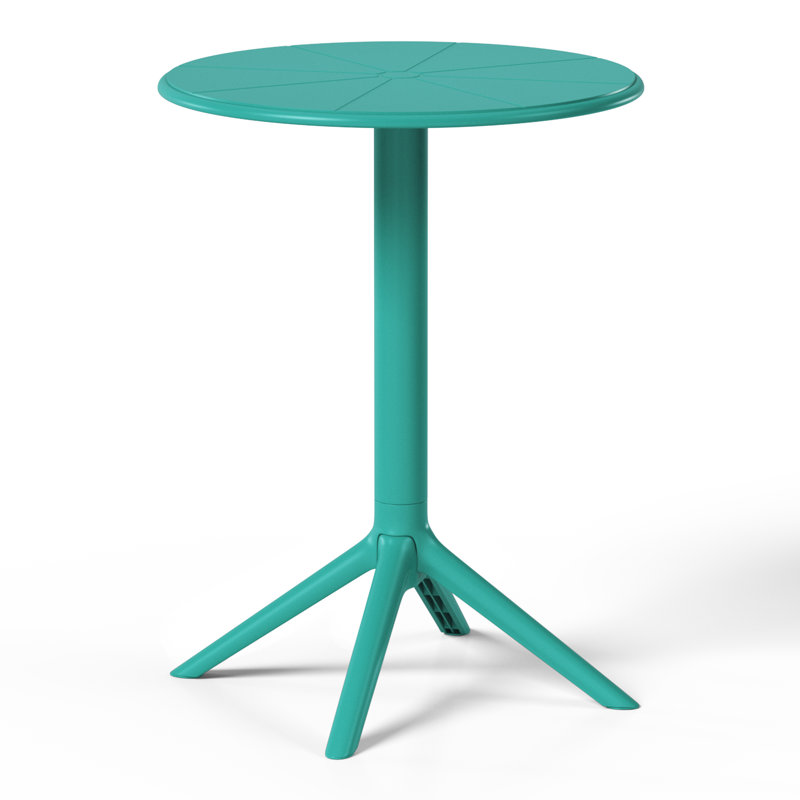 Delron Round Patio Dining Table, Teal