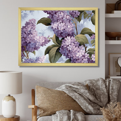 Mauve et lilas gris, fleurs parfumées III - art mural floral