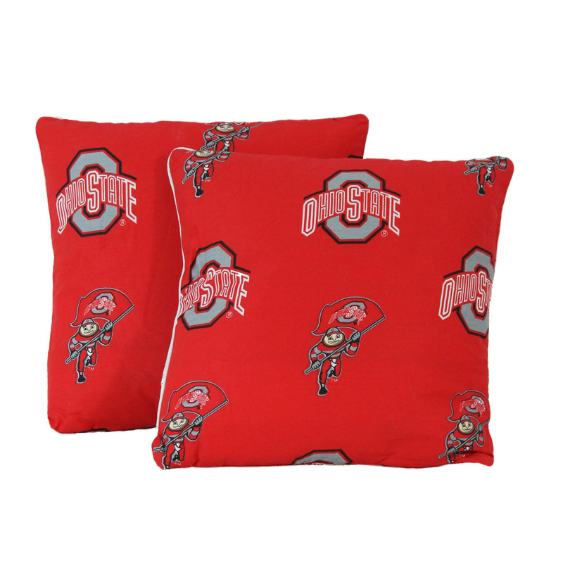 NCAA Square Pillow Cover & Insert, Ohio State