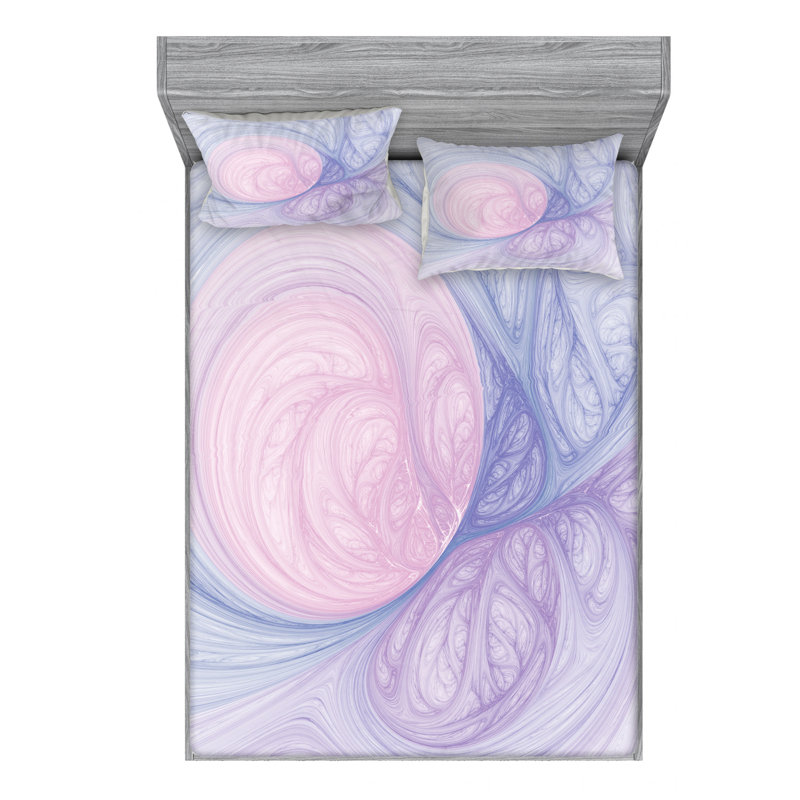 Microfiber Abstract Sheet Set, Full Sheet Set + Fitted Sheet + 2 Pillowcases