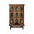 Modern Nut-Brown Solid Wood Accent Cabinet